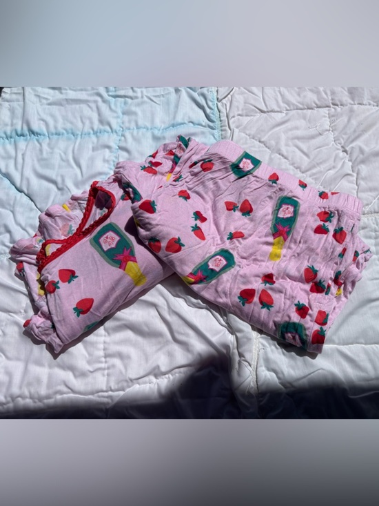 Joyspun Other - Pink Strawberry-Print Women's Pajama Set with Bottle Motif